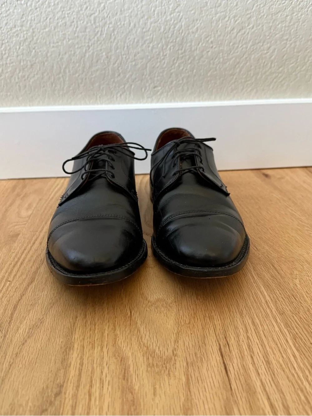 Allen Edmonds Black Leather Riverside Derby Oxford Dress Shoes Men’s 8.5